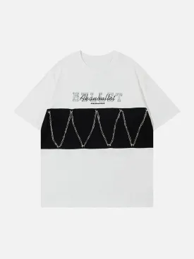 AlanBalen® - Chain Contrast Print Tee