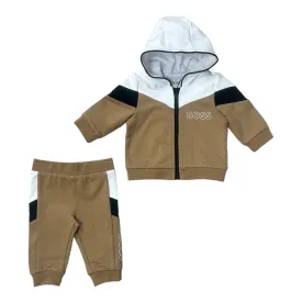 Boss - Tan Jogging suit, 3m-18m