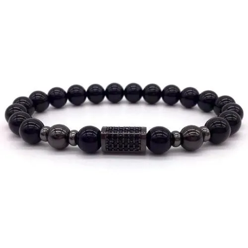 Classy Men Black on Black Bar Bracelet