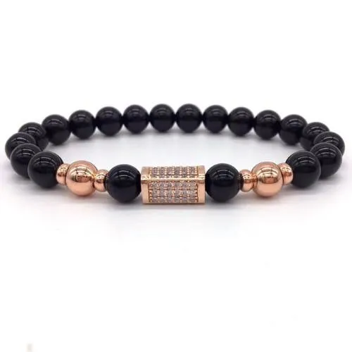 Classy Men Black on Black Bar Bracelet