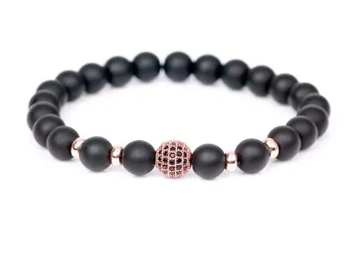 Classy Men Bracelet Matte Rose Gold