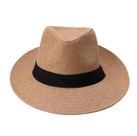 Classy Men Toffee Straw Panama Hat