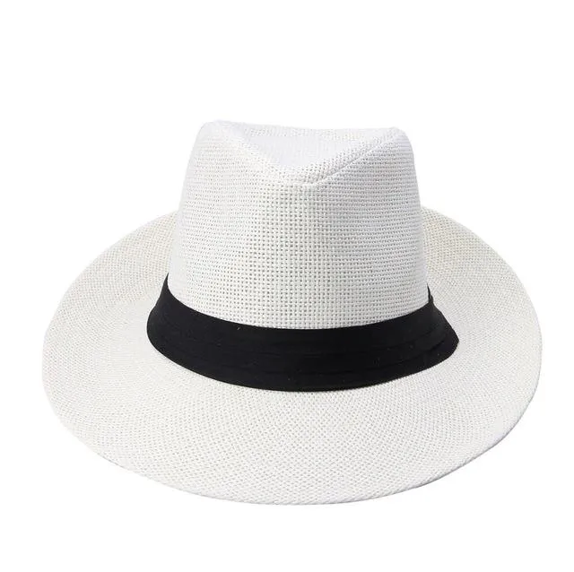 Classy Men White Straw Panama Hat