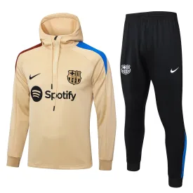 FC Barcelona Beige and Black Tracksuit