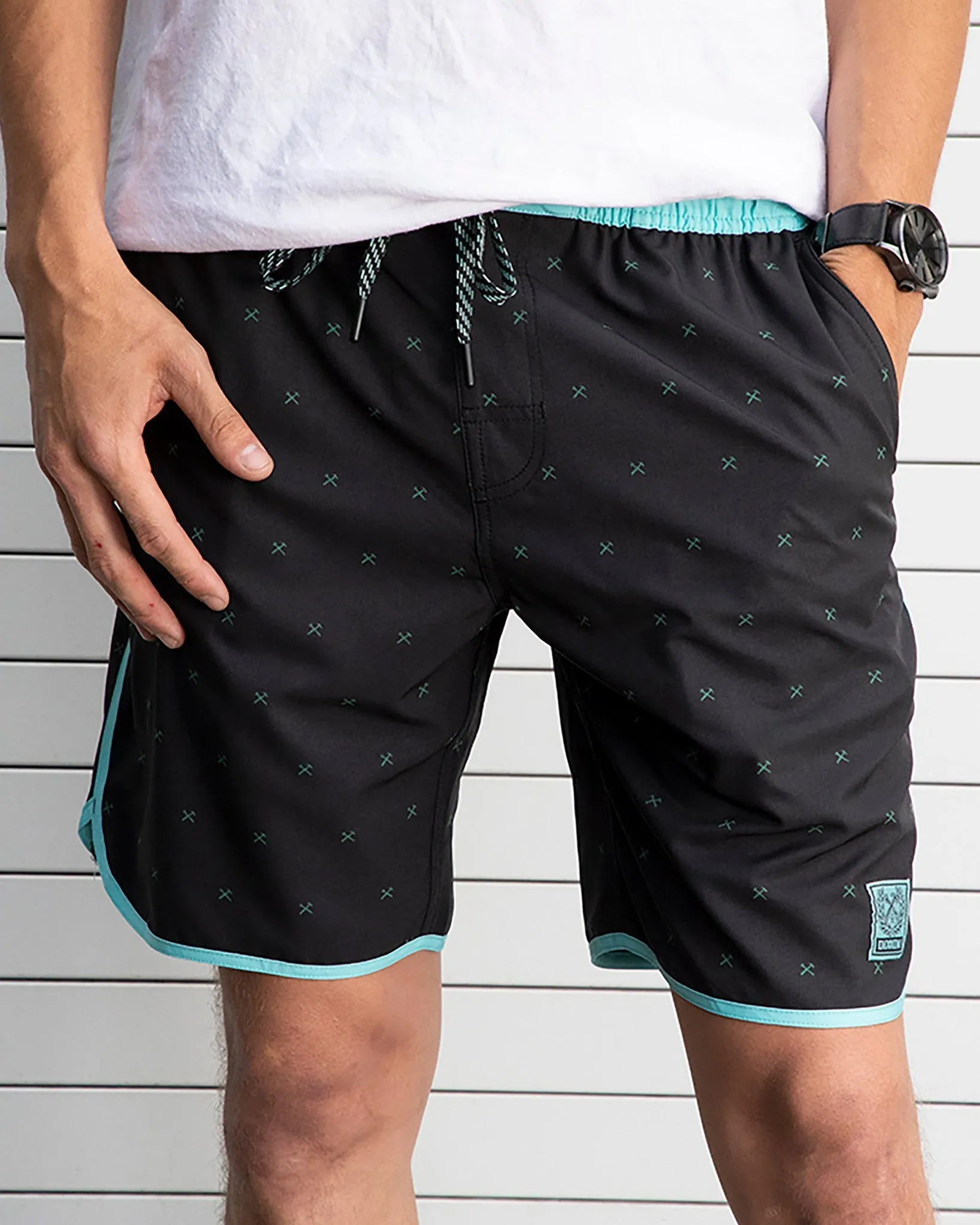 Finney Chad Shorts - Black & Tiffany