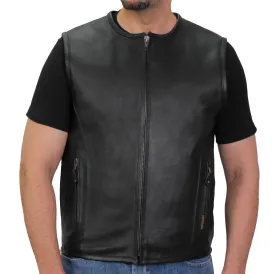 Hot Leathers VSM1036 Men's Black 'Conceal and Carry' Motorcycle Club