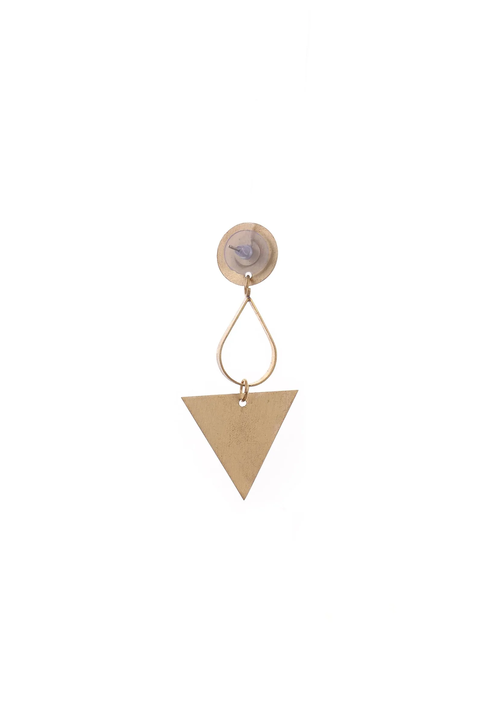 Kiara Triangle Ualr Brass Earrings