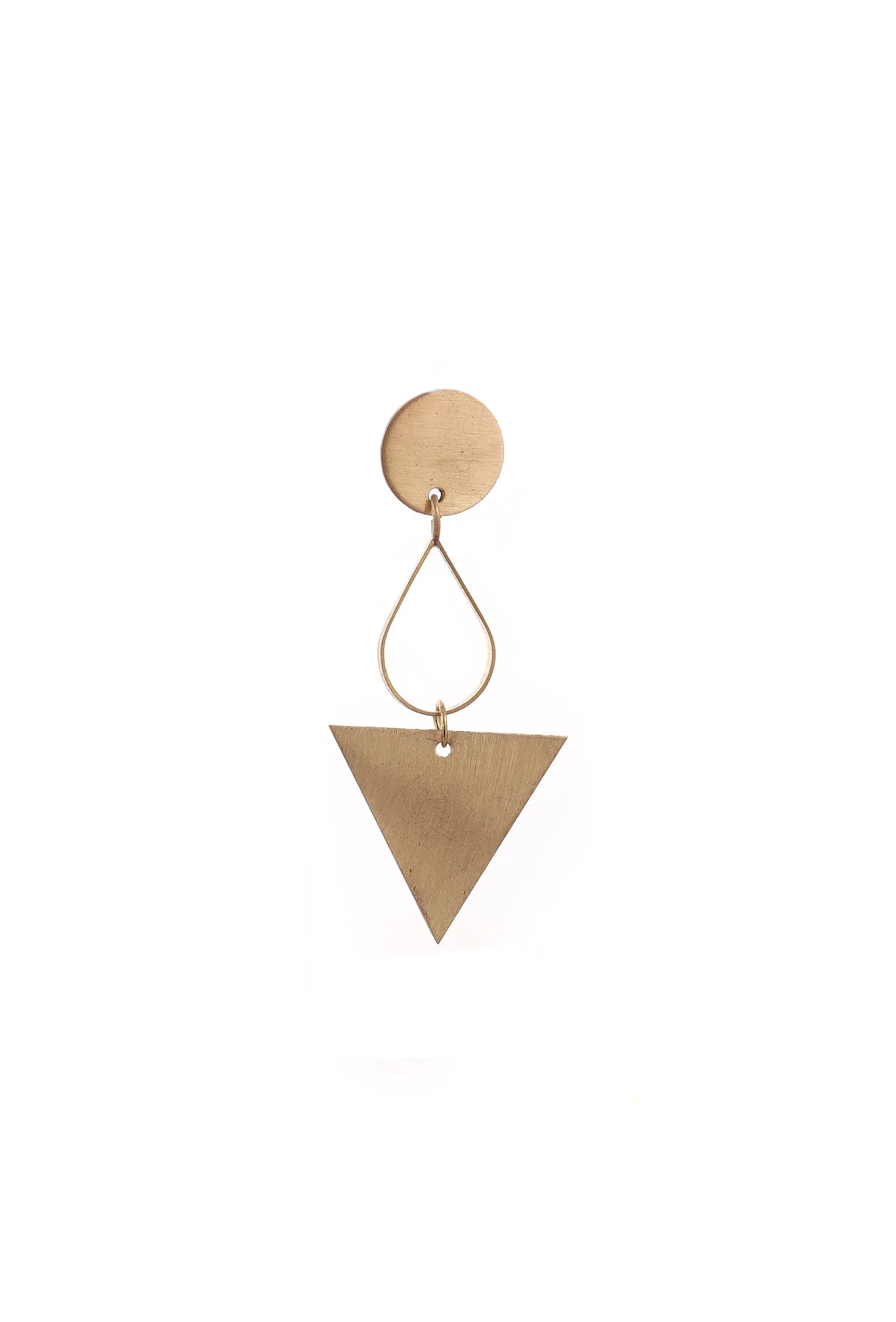 Kiara Triangle Ualr Brass Earrings