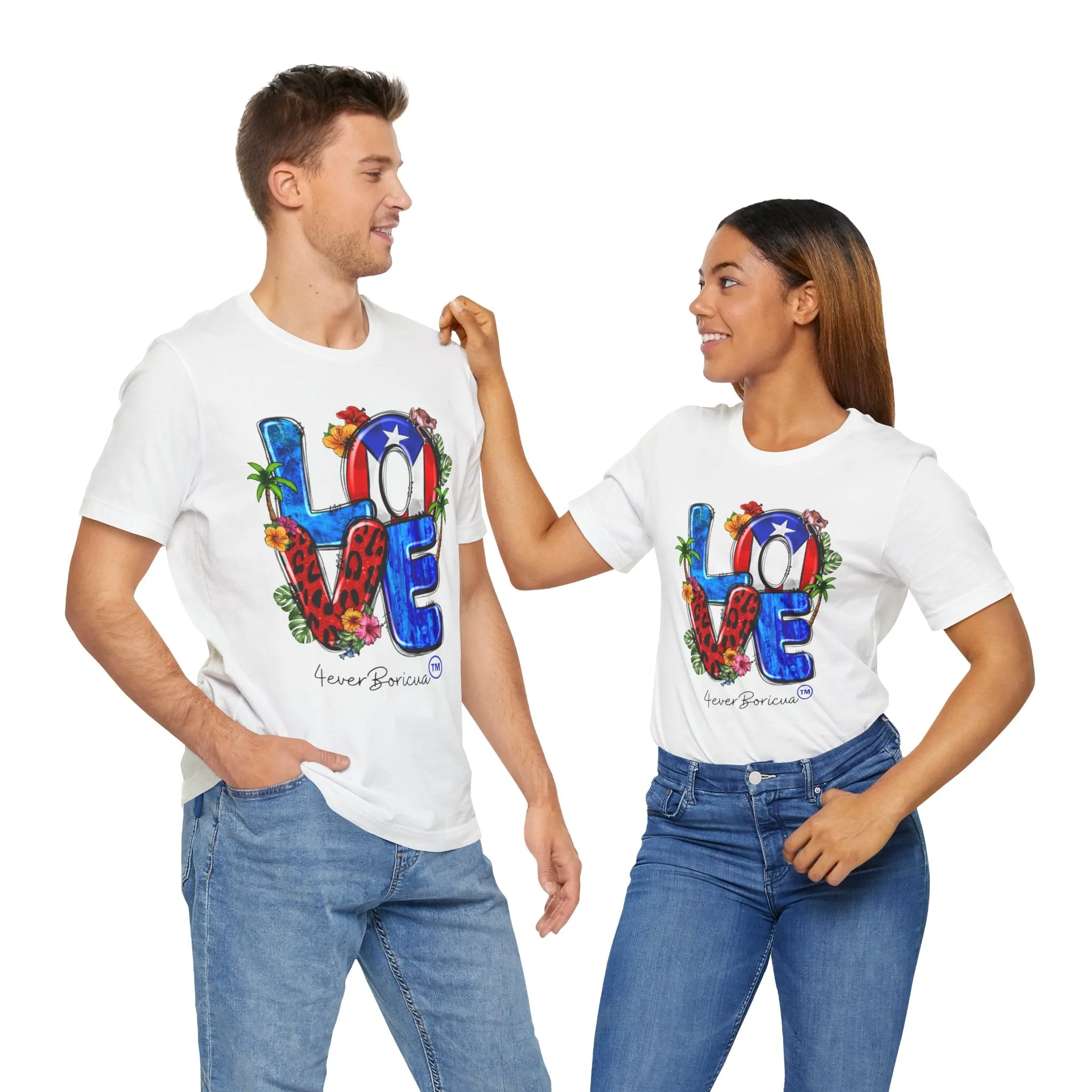 LOVE PUERTO RICO Unisex Shirt with Puerto Rican Elements 4everBoricua™️