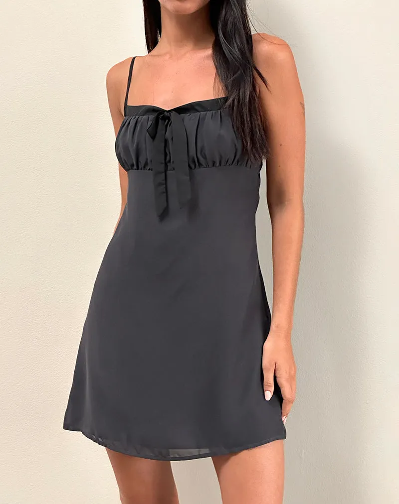 Martina Mini Dress in Chiffon Slate