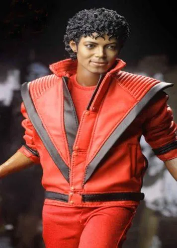 Michael Jackson Thriller Mens Real Red Leather Jacket