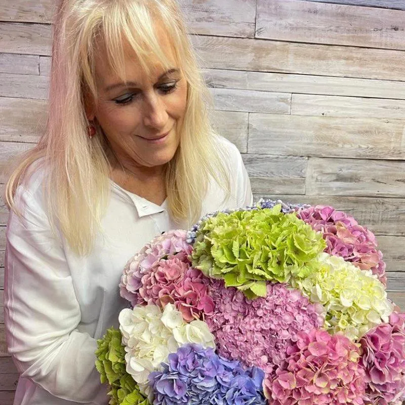 Multicoloured Hydrangea Bouquet