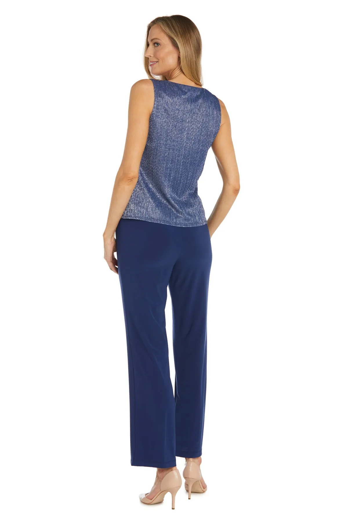 Petite Women's Crinkle Duster Pant Set - Mother of the Bride Pant suit