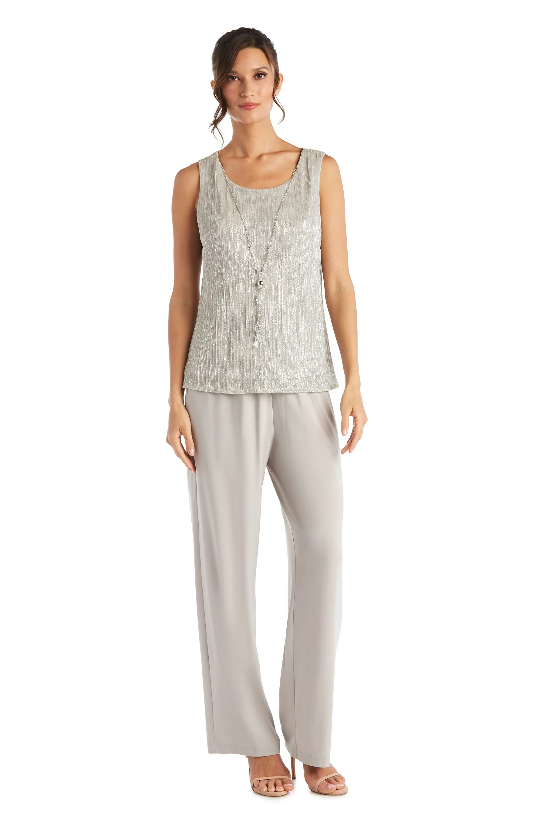 Petite Women's Crinkle Duster Pant Set - Mother of the Bride Pant suit