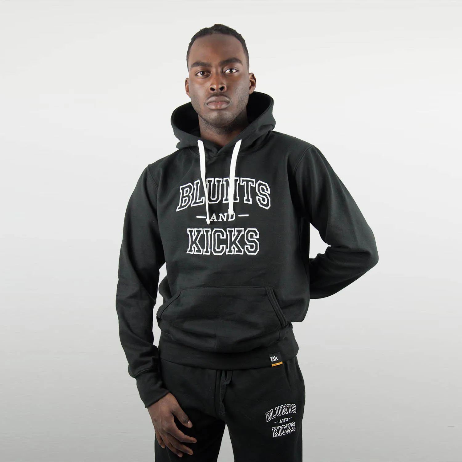 "Collegiate" Hoodie   Sweatpants Combo - Black