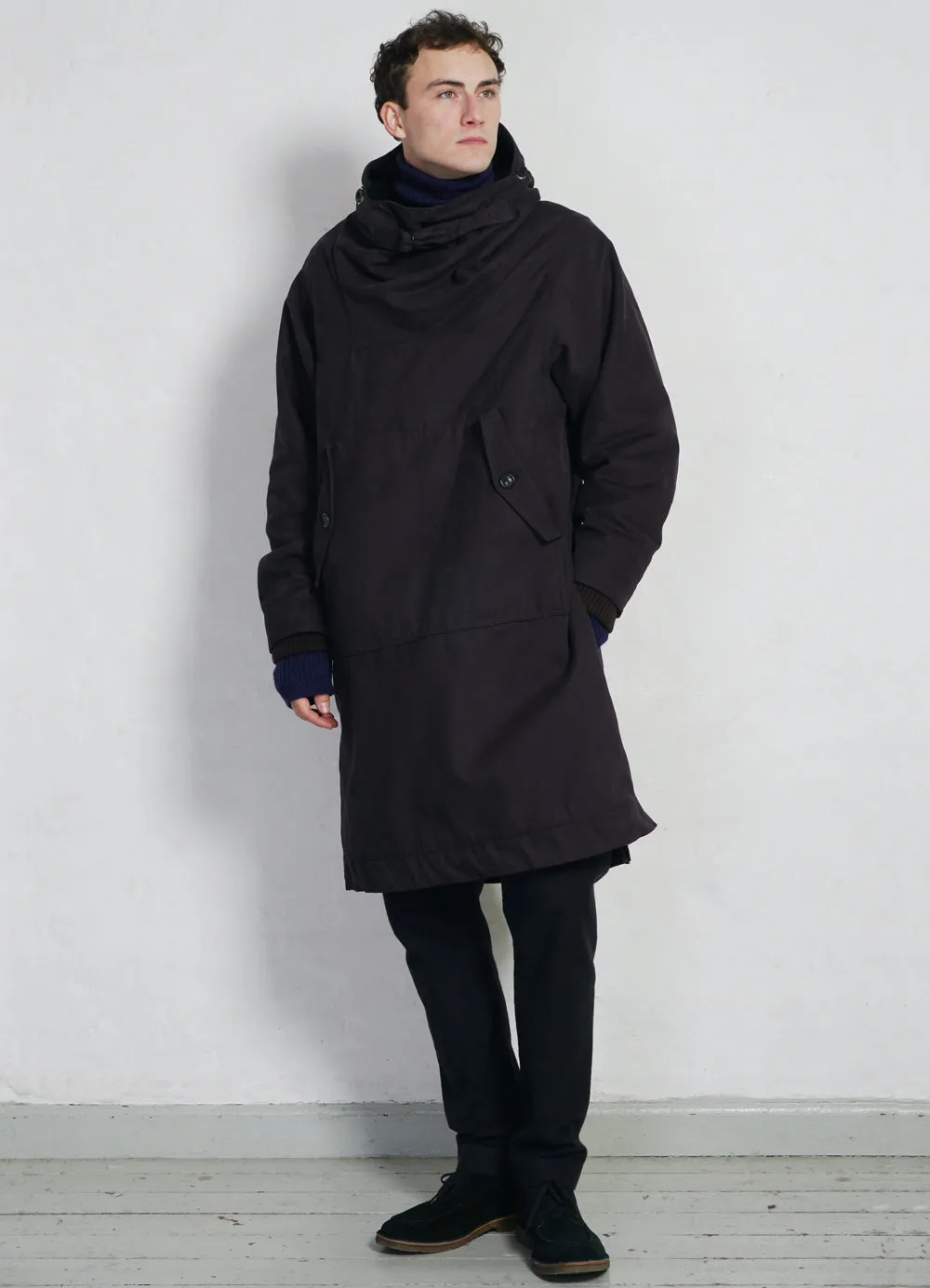 ROALD | Long Double Zipper Anorak | Dark Navy