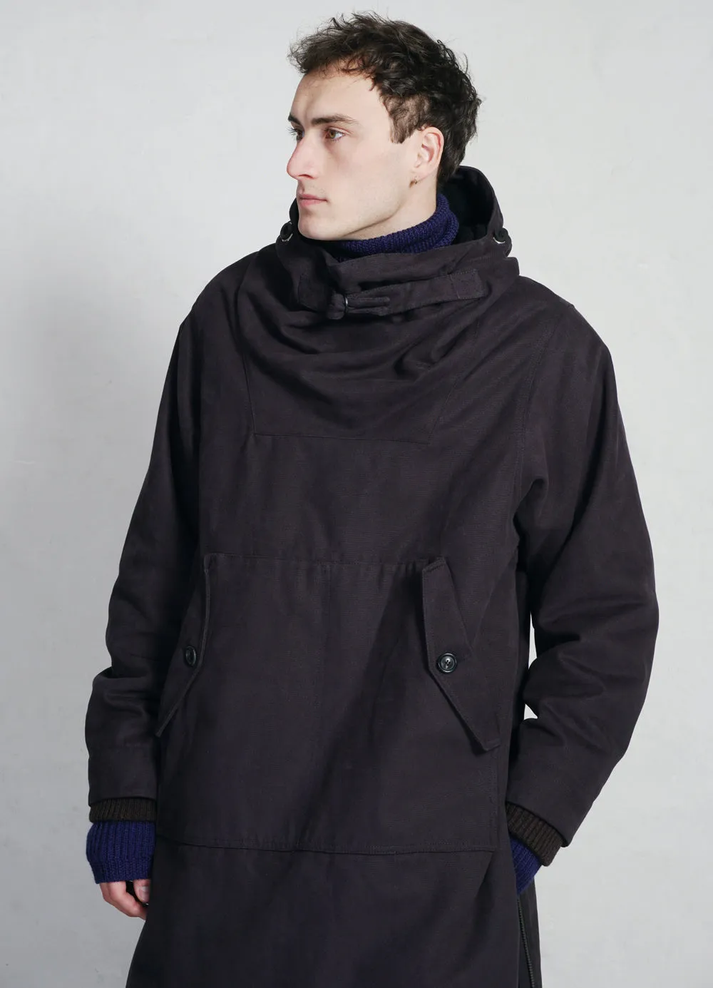 ROALD | Long Double Zipper Anorak | Dark Navy