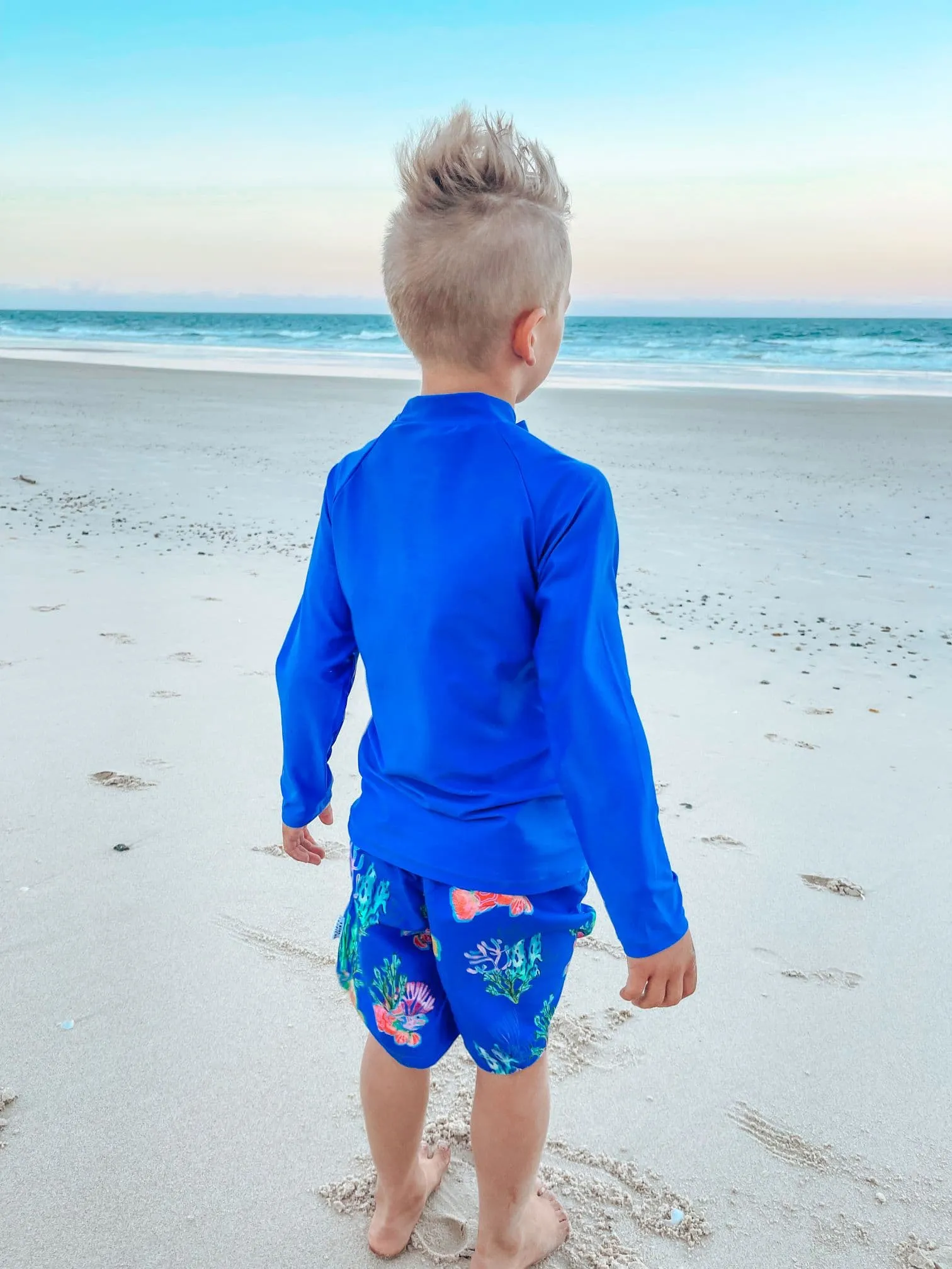 Tribe Tropical Board Shorts Blue