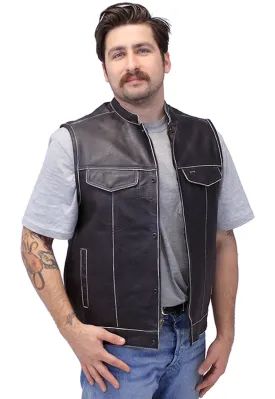 Vintage Brown Club Vest w/Concealed Pockets #VMA6654GK ()