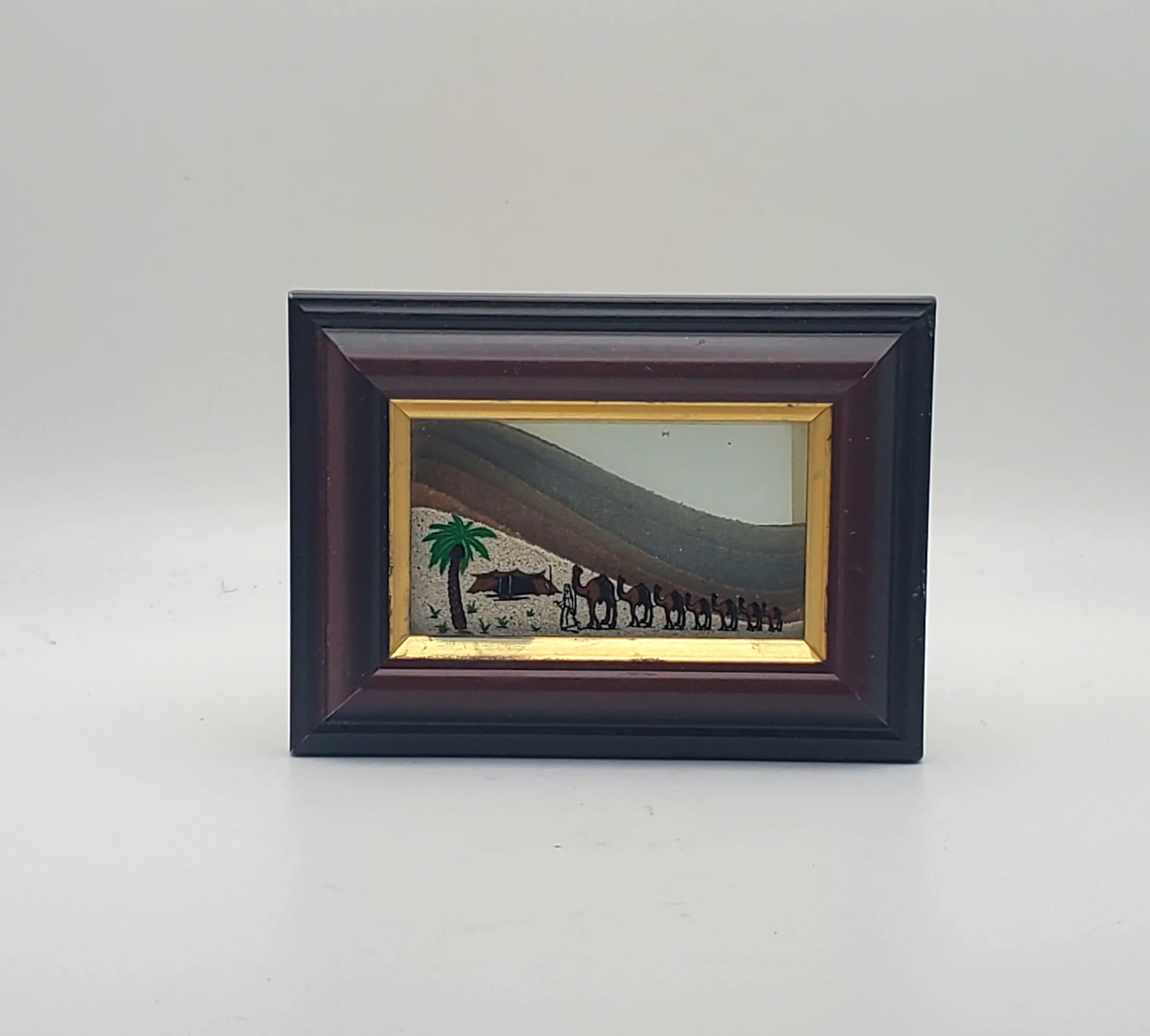 Vintage Seven Sands of the Arabian Desert Framed UAE Souvenir