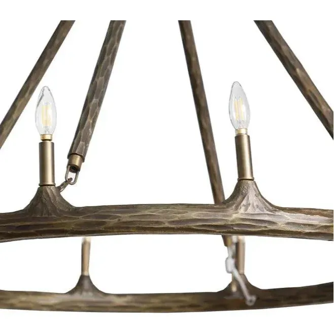 Wolfgang Chandelier Rustic Antique Brass Finish