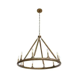 Wolfgang Chandelier Rustic Antique Brass Finish