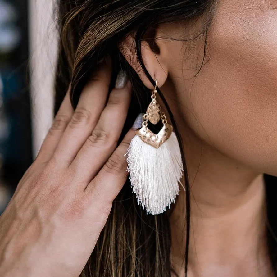 You're Pretty Dangle Drop Tassel Earrings